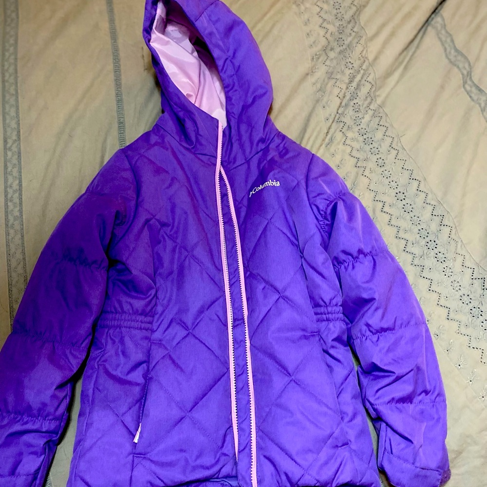 Girls 7/8 purple and pink Columbia coat.